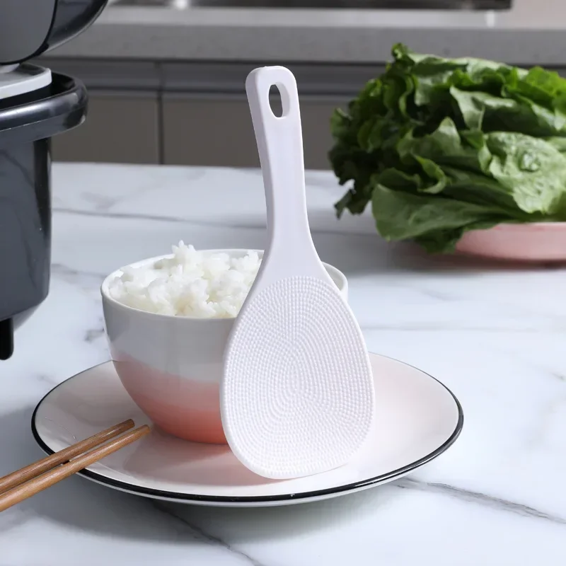 Non Stick Rice Scooper Standing Rice Spoon Paddle Professional Potato Server Spatula White,silicone spatula,stainless steel spoon,silicone kitchen utensils,silicone cooking spoon,wooden cooking spoon,plastic rice spoon,cooking scoop