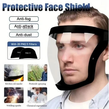 Occhiali di sicurezza Maschera protettiva integrale per uomo e donna Maschera protettiva Occhiali Occhiali Maschera antipolvere antispruzzo a pieno facciale