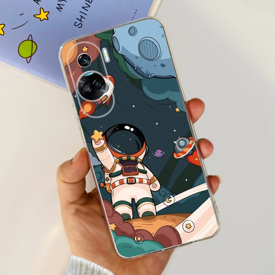 Stylish Pattern Soft Silicone Clear Back Cover