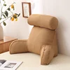Adult Reading Pillow Ultra-Comfy Removable Linen Cover Detachable Neck Roll Unmatched Support Bed Rest Sit Up Pillows 4