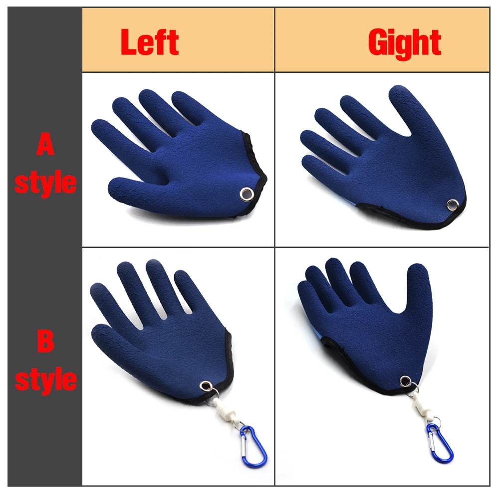 MNFT 1Pcs Magnetic Anti-slip Fishing Gloves Fisherman Protect Hand Handy  Catching Fish Glove for Left/Right Hand