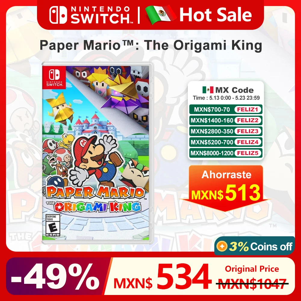 

Paper Mario: The Origami King Nintendo Switch Game Deals 100% Original Physical Game Card for Nintendo Switch Game Console