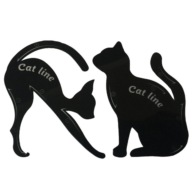 Pair Wing Style Eye Liner Stamp Makeup Cat Eye Eyeliner Stencil Multifunction Eyeshadow Stencil Models Template Shaper Stamps