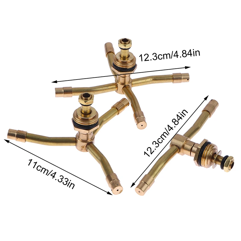 1Pc 2/3/4 Arm 360&deg;Automatic Rotary Whirling Sprinkler Garden Lawn Irrigation Watering Nozzle Spray Rotating Brass Sprayer garden sprinkler irrigation sprinklers garden irrigation nozzle garden sprayer nozzles
