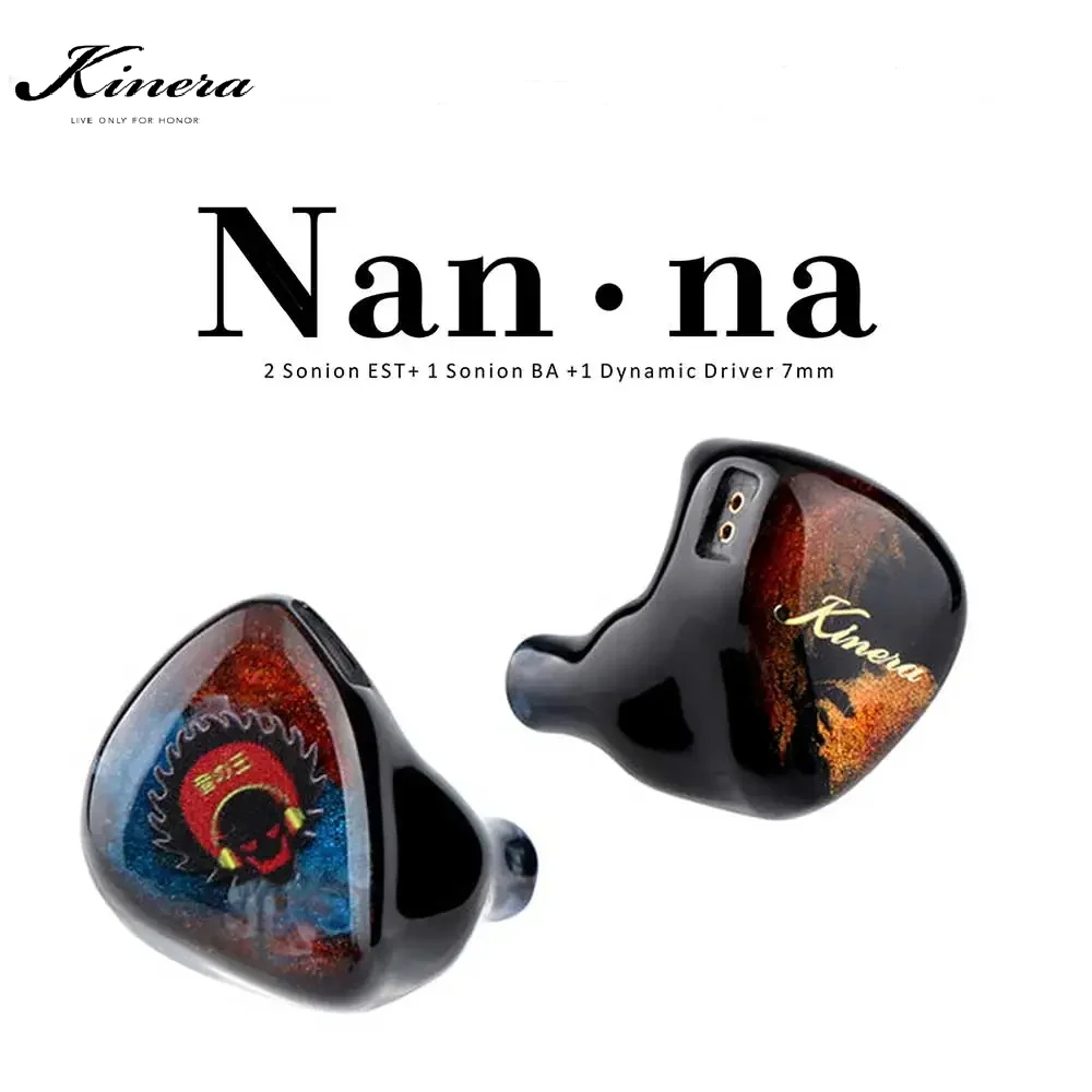 

Kinera Nanna 2.1 Z-Tune Edition 2EST+1BA+1DD Hybrid Drivers In-ear IEMs HiFi Music Monitor Earphones Wired Headphones Earbuds