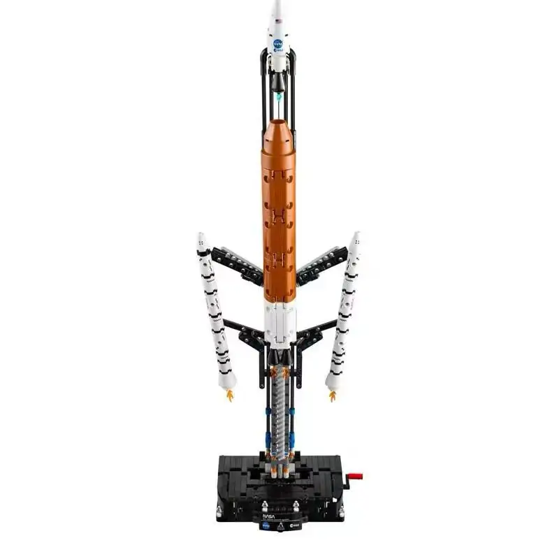 2026년 신제품 42221 로켓 빌딩 블록 세트 우주 발사 시스템 STEM 교육용 우주선 장난감 모델 생일 파티 선물