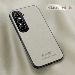 Luxury High - Quality Business Leather Phone Case - PU+TPU Matte Slim Protective Cover for Infinix Hot 50i (Beige)
