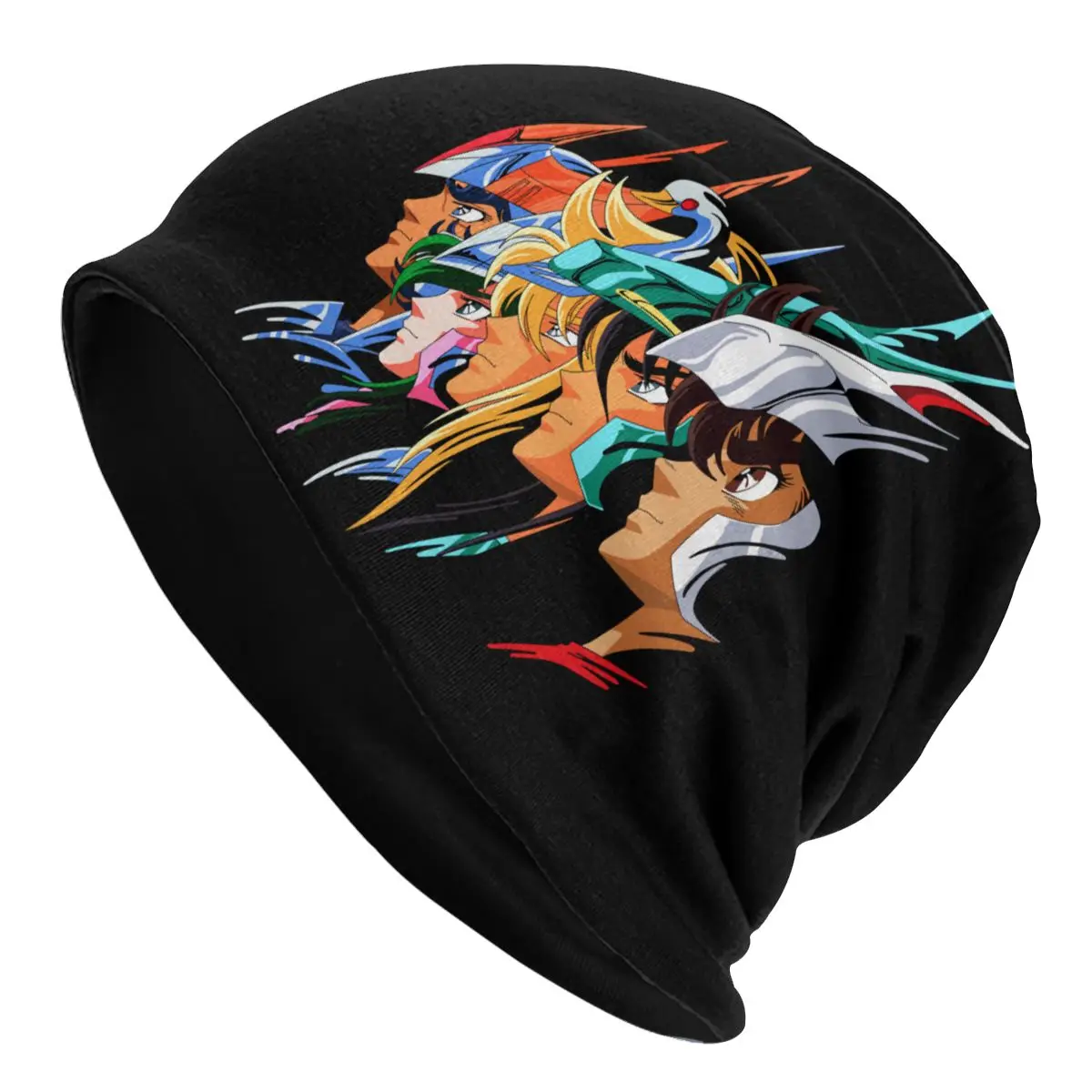 

Winter Warm Men Knit Hat Adult Unisex Saint Seiya Knights Of The Zodiac Skullies Beanies Los Caballeros Del Zodiaco Bonnet Hats