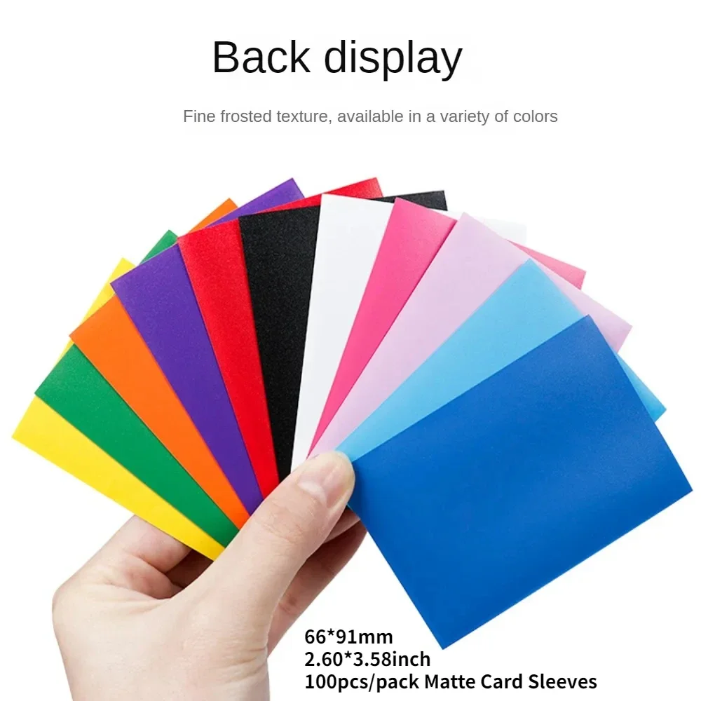 Card Protectors Sleeves 100PCS 66x91mm Matte Standard Size Card Sleeves TCG Trading Cards Protector For Tarot Shield Board Games Magical Cover PKM