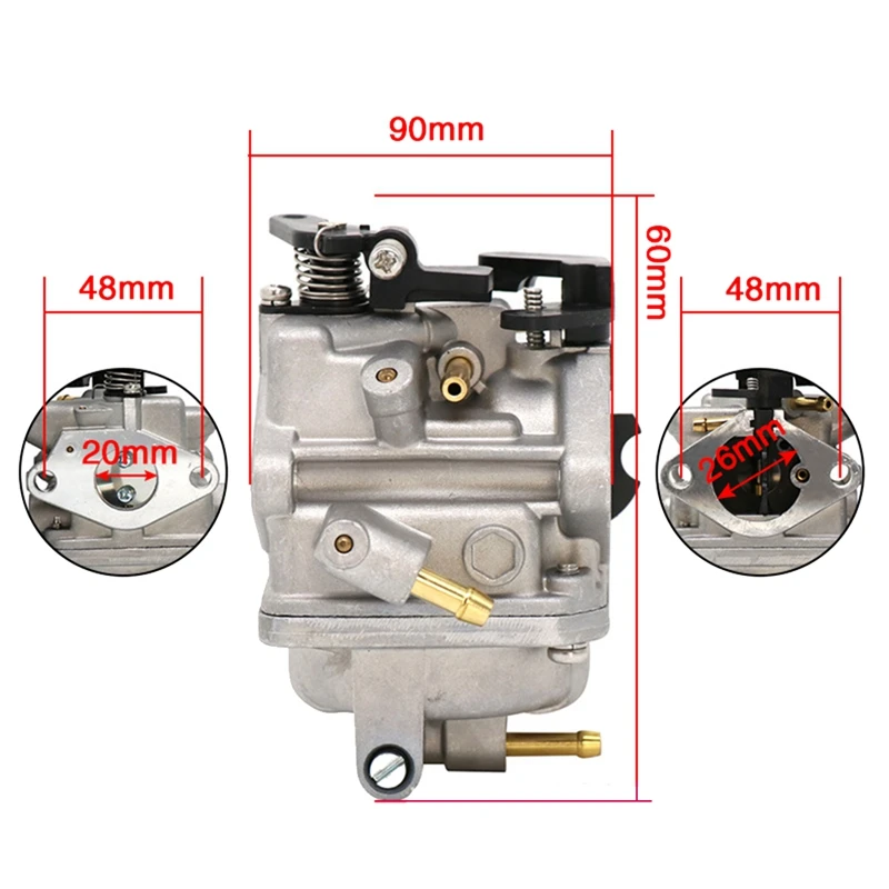 

803522T03 Carburetor Outboard Motor 4T 4/5HP For Nissan Tohatsu Mercury MF3.5 MFS4 MFS5 NFS4 4 Stroke 3R1-03200-1