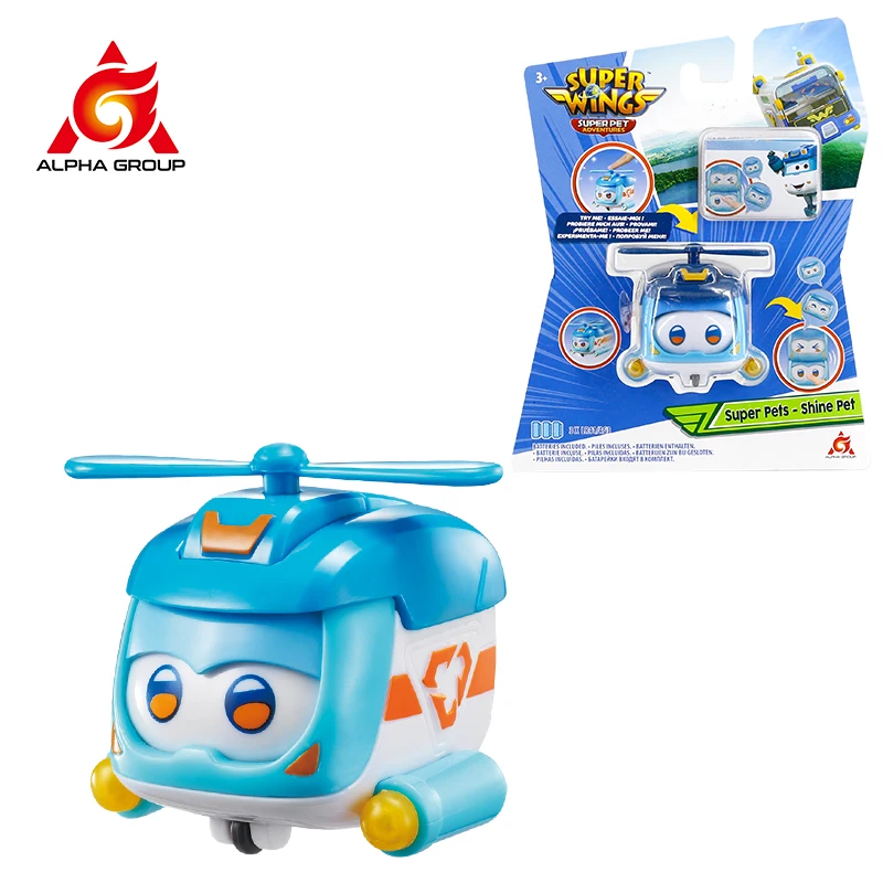 thumbnail image 1 of Super Wings Super Pet-Tino - Dinosaurio mascota con luz brillante, se desliza hacia la cara para cambiar de emoción, juguete apilable para niños, regalo de Navidad, 1 of 5