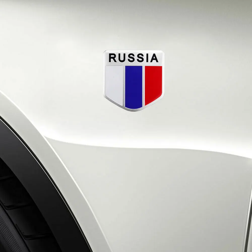 

1Pc 3D Russian Federation National Flag Sticker For Patriotic Vehicle Drivers Aluminum Alloy Russia Flags Car Stickers Universal
