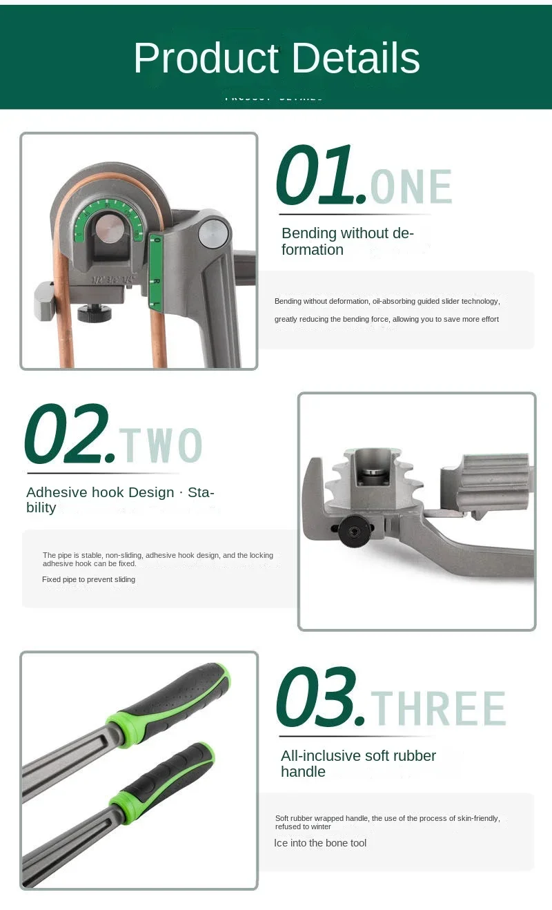 S182a815d78724a758f80f305d945fd5dd Copper Tube Aluminum Manual Tube Bender Lever Type Bending Machine Refrigeration Tools DSZH Air Conditioner 6/8/10mm 3 in 1 Mallzona