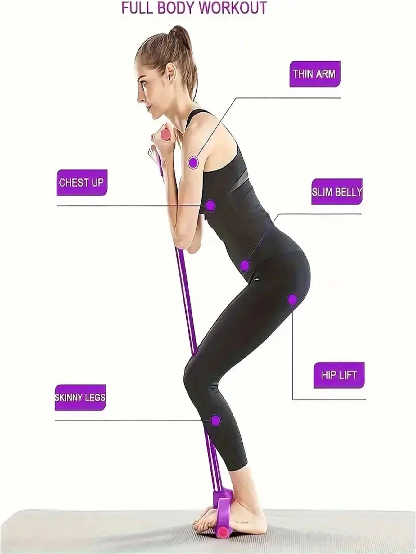 Yoga resistance bands Slim & Tone Your Entire Body with Pedal Resistance Bands-Yoga Equipment for Abdomen Waist Arm & Leg Stretching!