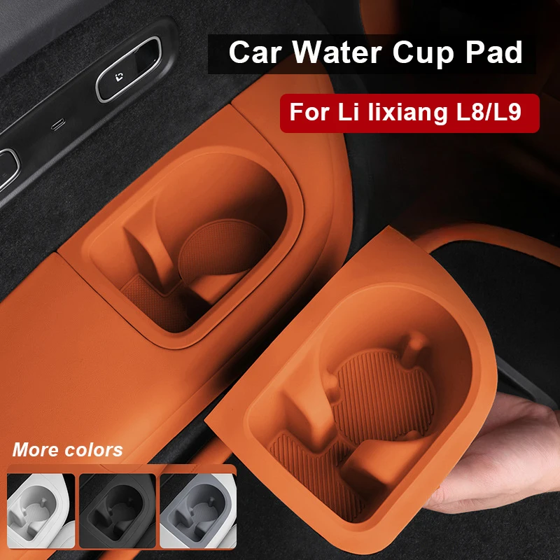 

For Li Lixiang L8 L9 2022 2023 Car Water Cup Padding Storage Box Anti slip Pad Fit L8 L9 Third Row Cup Holder