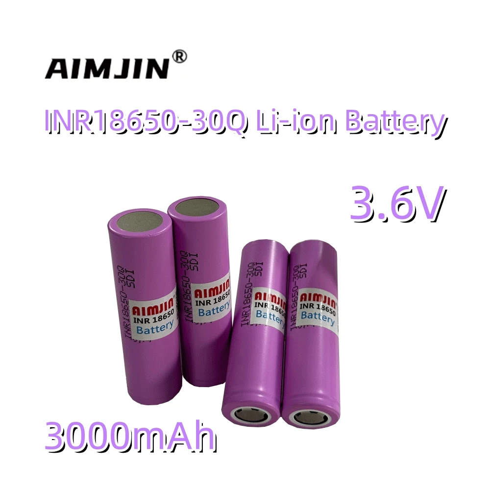 Batteria 3.6V 3000Mah 18650 Per Batteria Esterna Sostitutiva Della Batteria Al Litio Samsung Inr18650 30Q