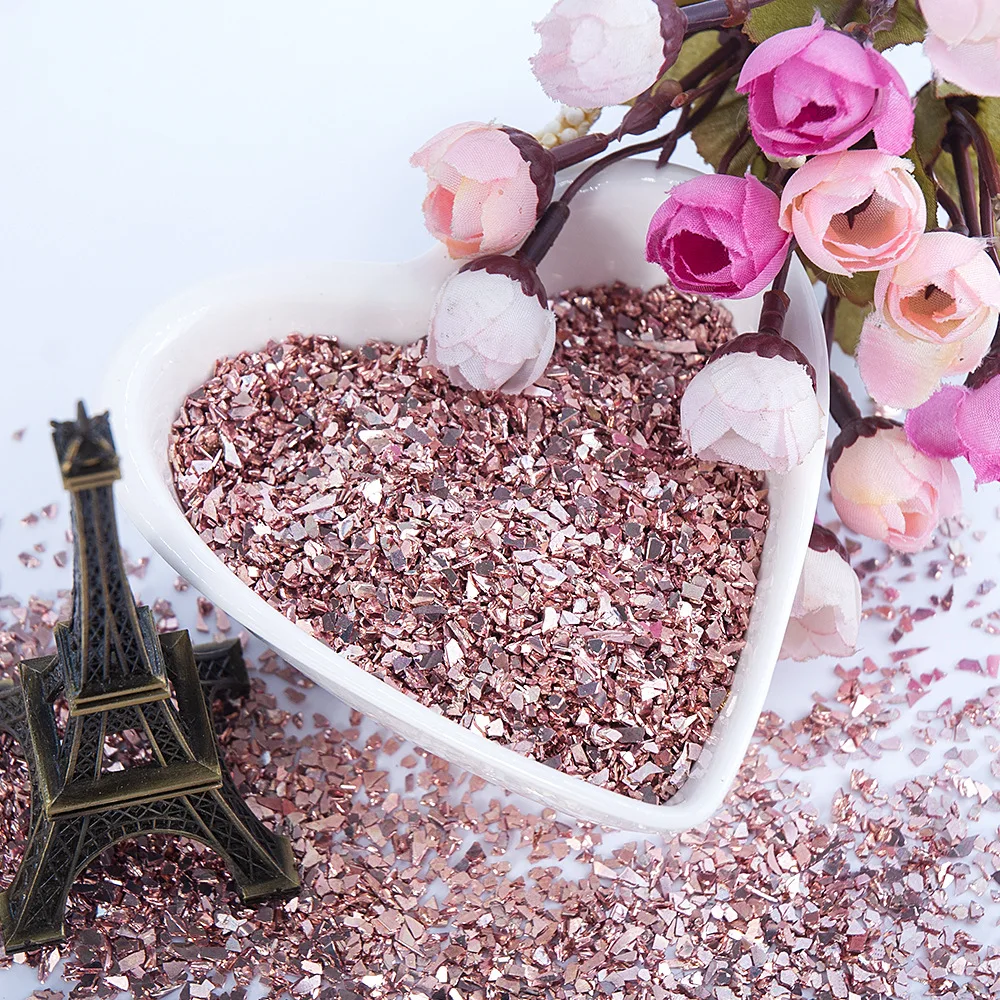 

New Metal Color Irregular Glass Fragments Nail Art Mirror Patch DIY Nail Art Decoration Accessories 50g/Pack