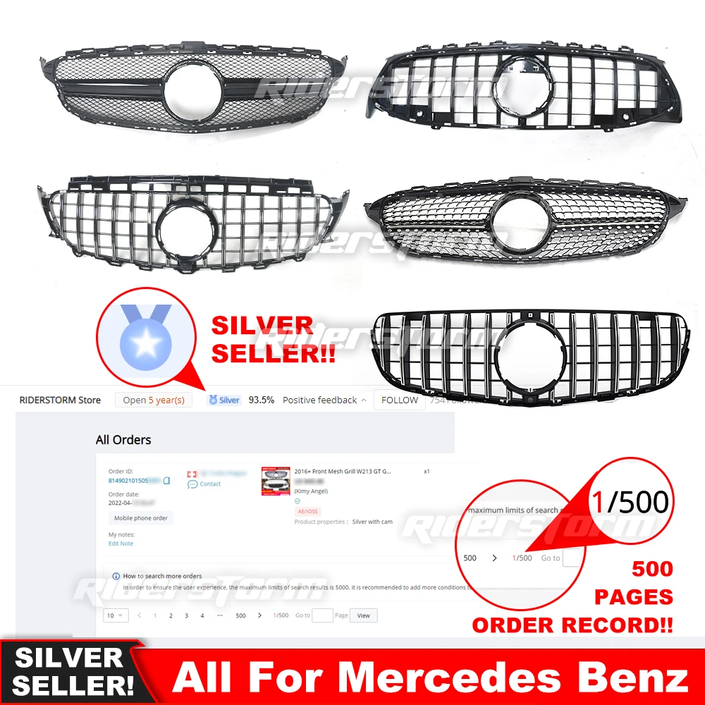 2015-y GT Grill For mercedez bens C Class w205 Gt Front grill GTR Grill for c205 c180 c200 c250 c300 c43 front racing grill