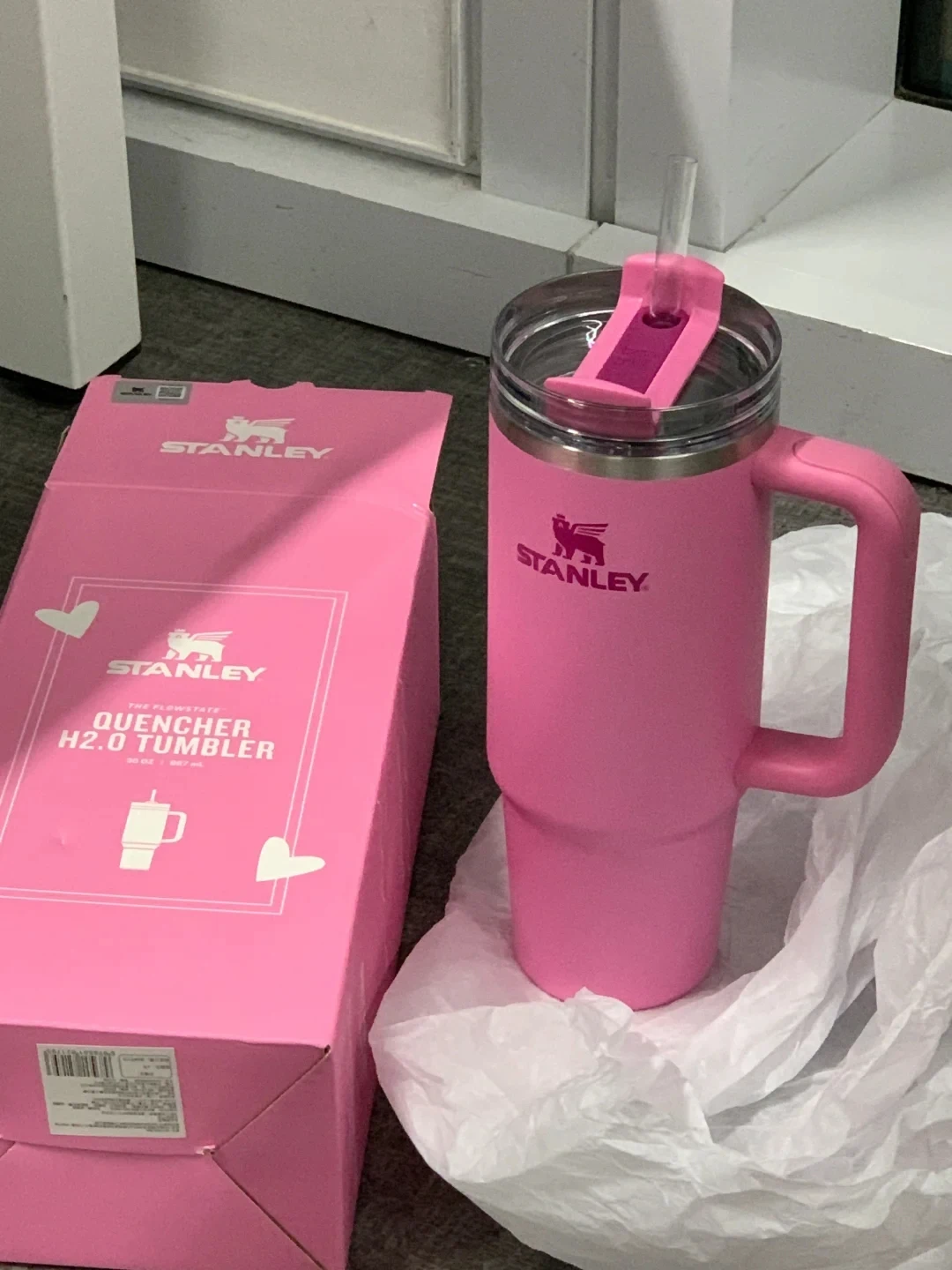 Stanley X Star Quenger H2.0 텀블러, 손잡이가 달린 빨대 뚜껑, 스테인리스 스틸 커피 머그잔, 자동차 진공 컵