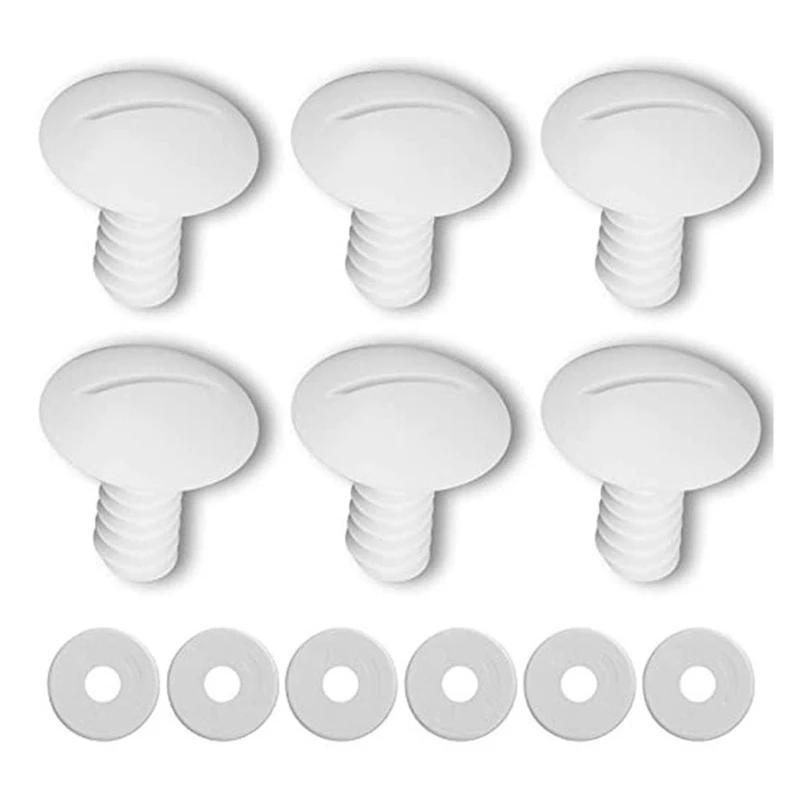 

Plastic Wheel Screws (Pack Of 6 Screws) For Pool Cleaner 180/280 With Extra 6 PCS Washers Pool Cleaner C55, White