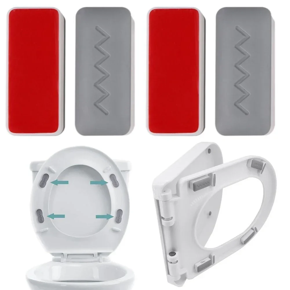 4pcs Toilet Seat Bumper Shockproof Anti-slip Toilet Cover Gasket Seat Cover Bathroom Hardware er Bumpers Replacement