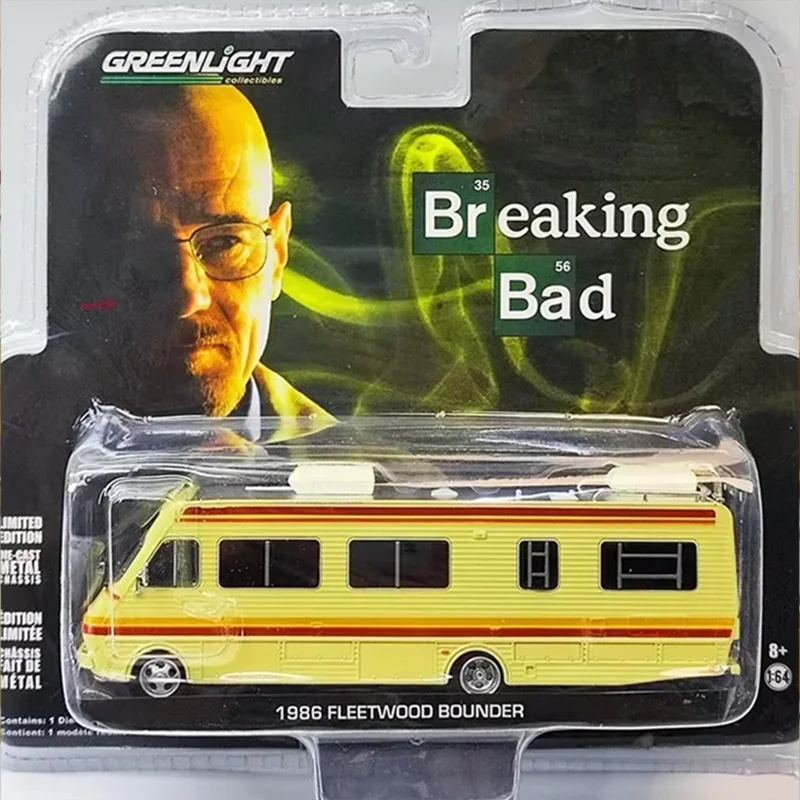 Greenlight Alloy 1:64 Scale 1986 Fleetwood Bounder RV Yellow Bus