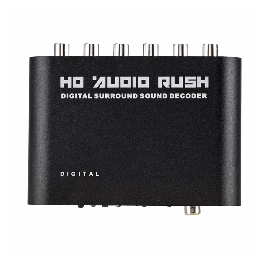 

AC3 Audio Digital to Analog 5.1 Channel Stereo DAC Converter Optical SPDIF Coaxial AUX 3.5mm to 6 RCA Decoder Amplifier