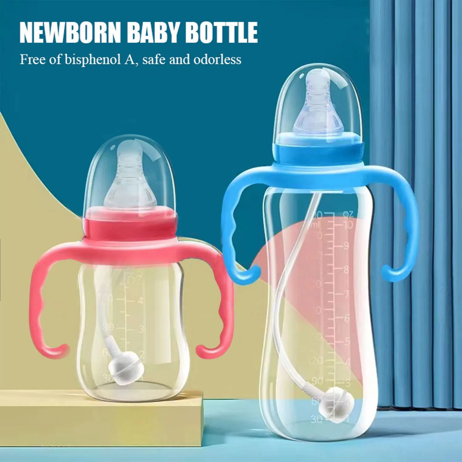 0-3 years old baby pp bottle handle Anti-flatulence Anti choking Water Milk Feeding Bottle
