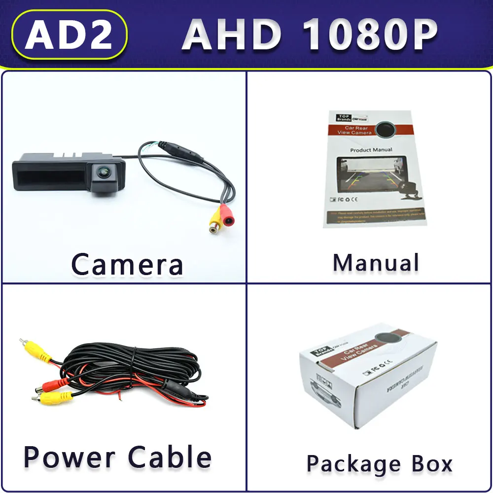 170 °   AHD 1080P 트렁크 핸들 차량 후방 카메라 아우디 A3/S3/RS..