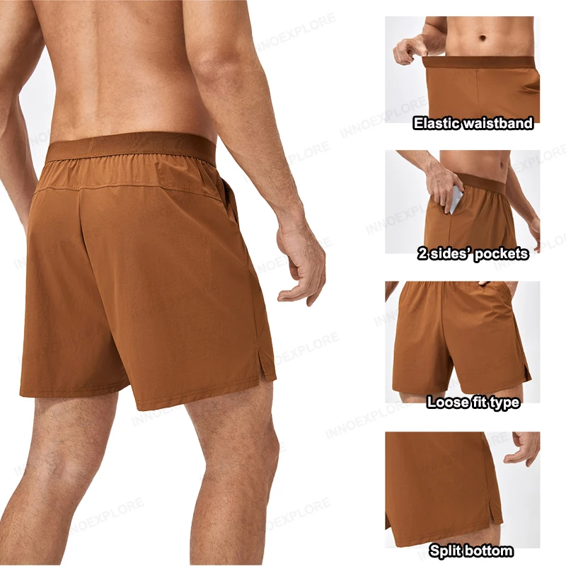 Men Gym Shorts Quick Dry Nylon Jogger Running Short Pants Stretch Workout Men Sweatshorts Casual Fitness Training Men Sweatpants 2