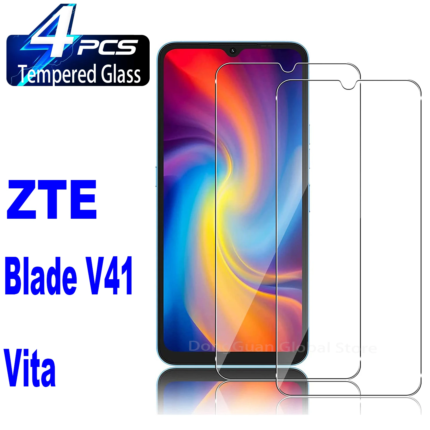 

2/4Pcs Tempered Glass For ZTE Blade V41 Vita Screen Protector Glass Film