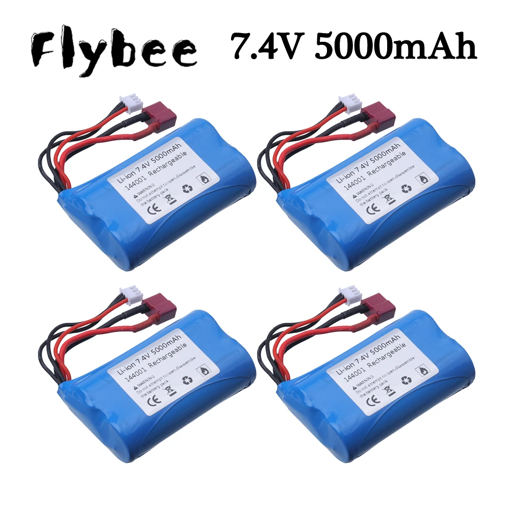 

1-5pcs Li-ion Battery For Wltoys 12428/144001 RC Car Spare battery Accessories 7.4V 5000mah Battery 2S 7.4V Battery For Rc Toys