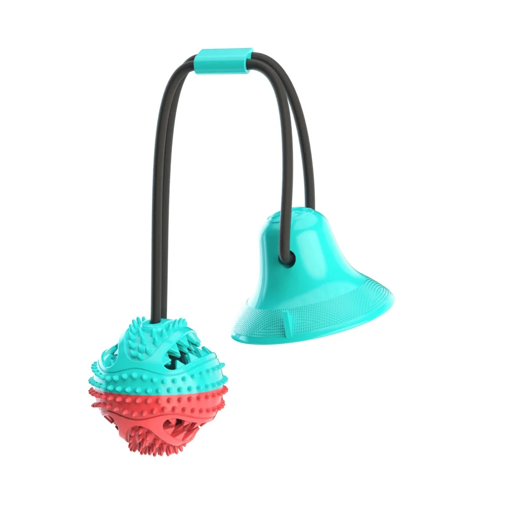 Pet Dog Chew Toy for Large Small Dogs Suction Cup Rubber Ball Rope Interactive Vocal Toys Indestructible Tooth Clean Slow Feeder 5
