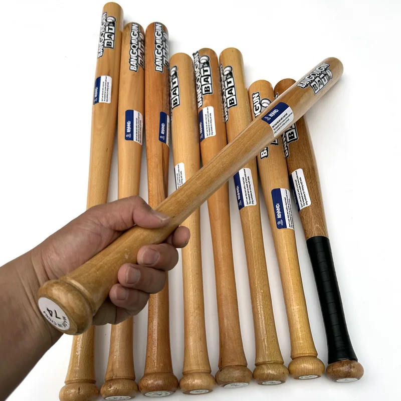 54cm Long Real Wood Baseball Softball Bat for Outdoor Sports Self Defense
