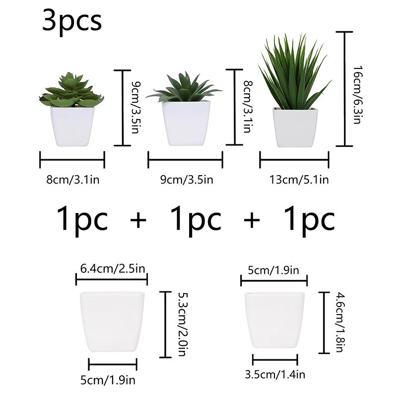 1 Set Simulation Mini Potted Plant
