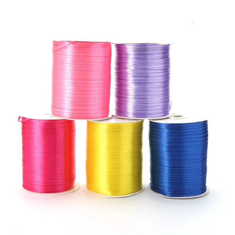 0.3cm satin ribbon 800M / big Roll for DIY colorful home decoration kids handmade craft gift packaging wedding event party decor