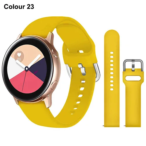 Versatile Silicone Smartwatch Band - 20mm/22mm Strap, Multiple Color Options