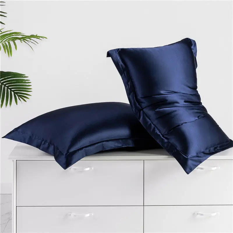 Natural Mulberry Silk Satin Pillowcase for Hair and Skin Superior Quality Pillow Case Solid Color Bedding Pillow Case Cover 4