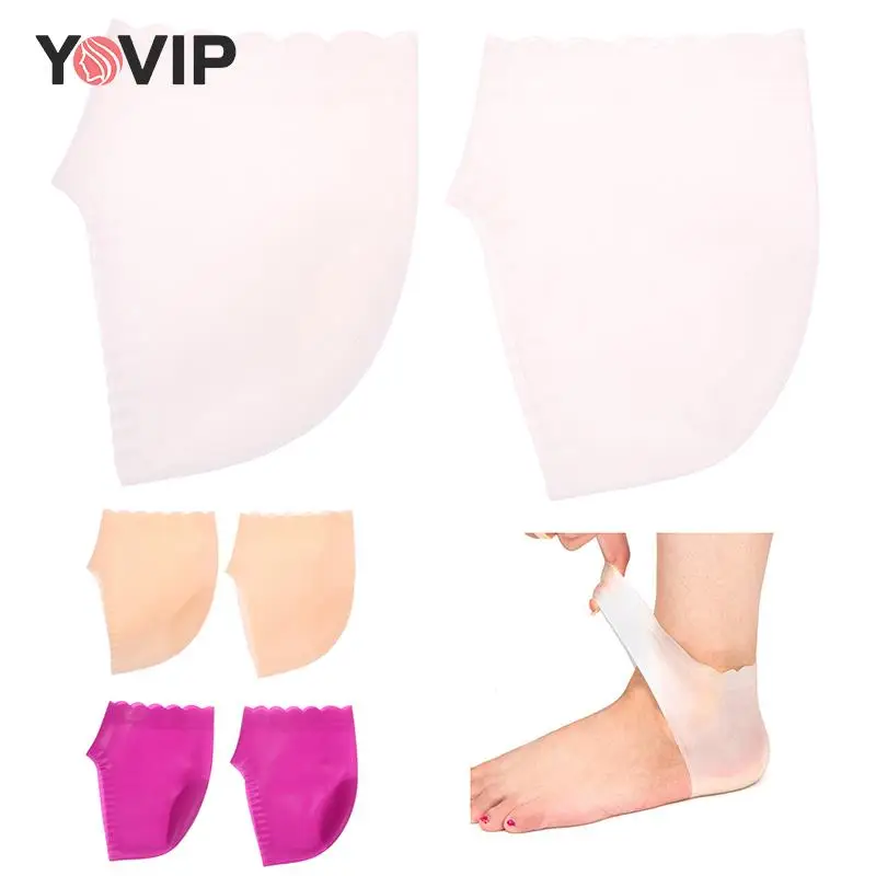 1Pair Moisturizing Gel Heel Thin Socks Foot Skin Care Protectors Silicone Feet Care Socks Foot Care Tool