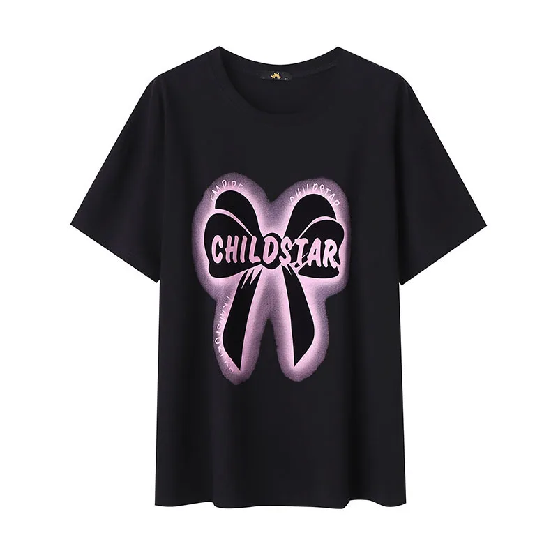 

60-175kg Big Size Women Clothing 2023 Female Summer Printed Loose Show Thin T-shirt Dress Korean Style Long T Shirts 5XL 6XL
