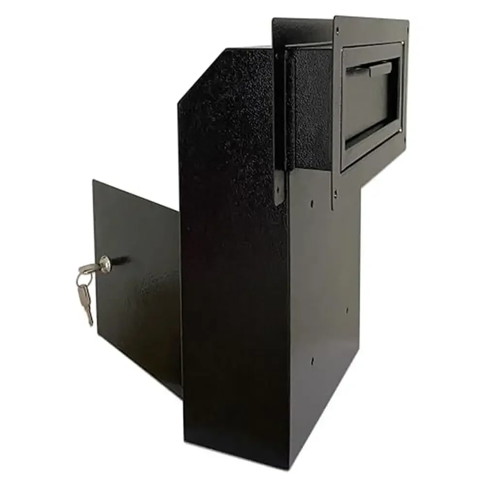Secure Steel Door Drop Box Mail Slot Key Deposit Money Locking Mailbox Deposit Safe Storage Box Office Home Delivery Night