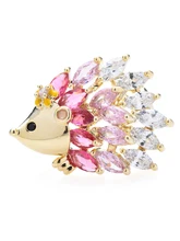  Wuli&baby Cute Crystal Hedgehog Brooches For Women Men Exquisite Animal Party Office Brooch Pin Gifts 