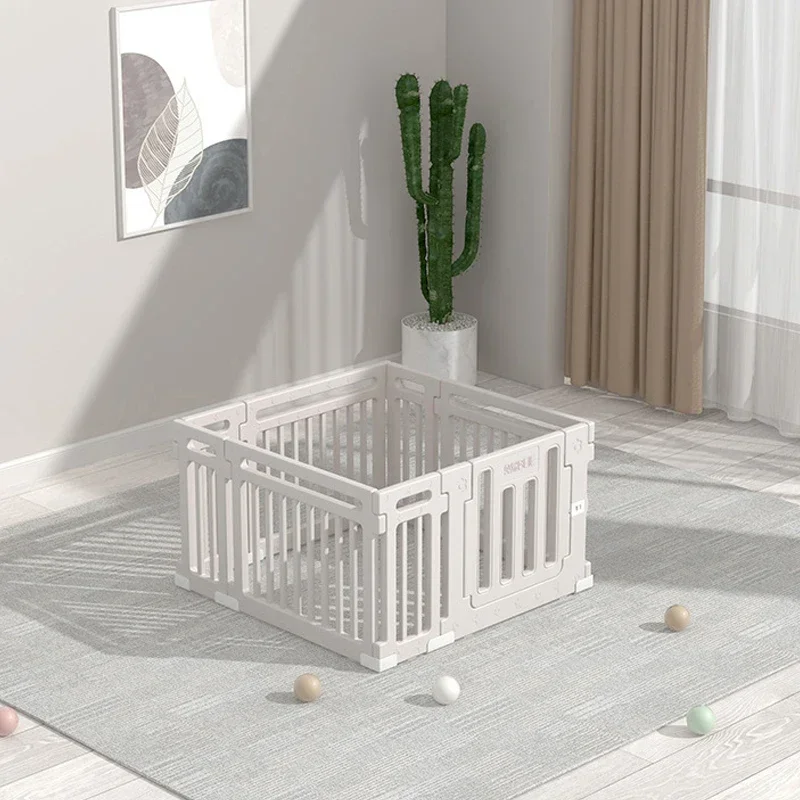 Folding Wooden Playpen Baby Safety Wood Fence Easy Assembly