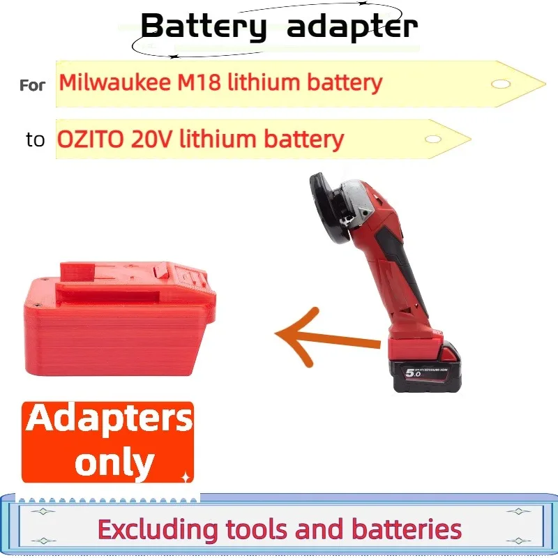 For Milwaukee M18 Lithium Battery Adapter Converted To for OZITO 20V Lithium Battery Cordless Electric Drill (Only Adapter)