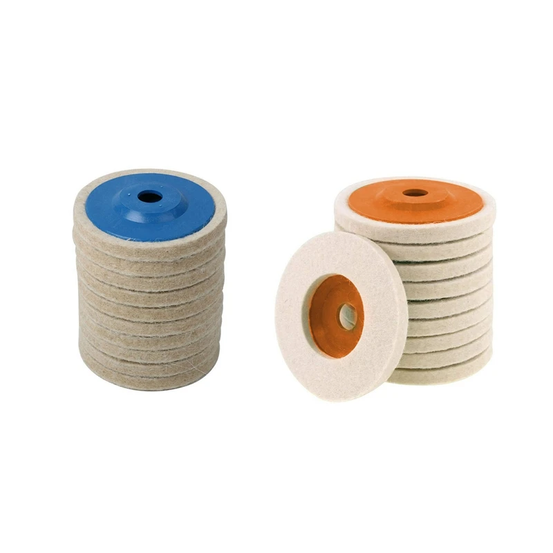 

10 Pcs Angle Grinder Grinding Felt Wheel 100Mm Mirror Grinding Polishing Wheel Metal Woodworking Stone Polishing