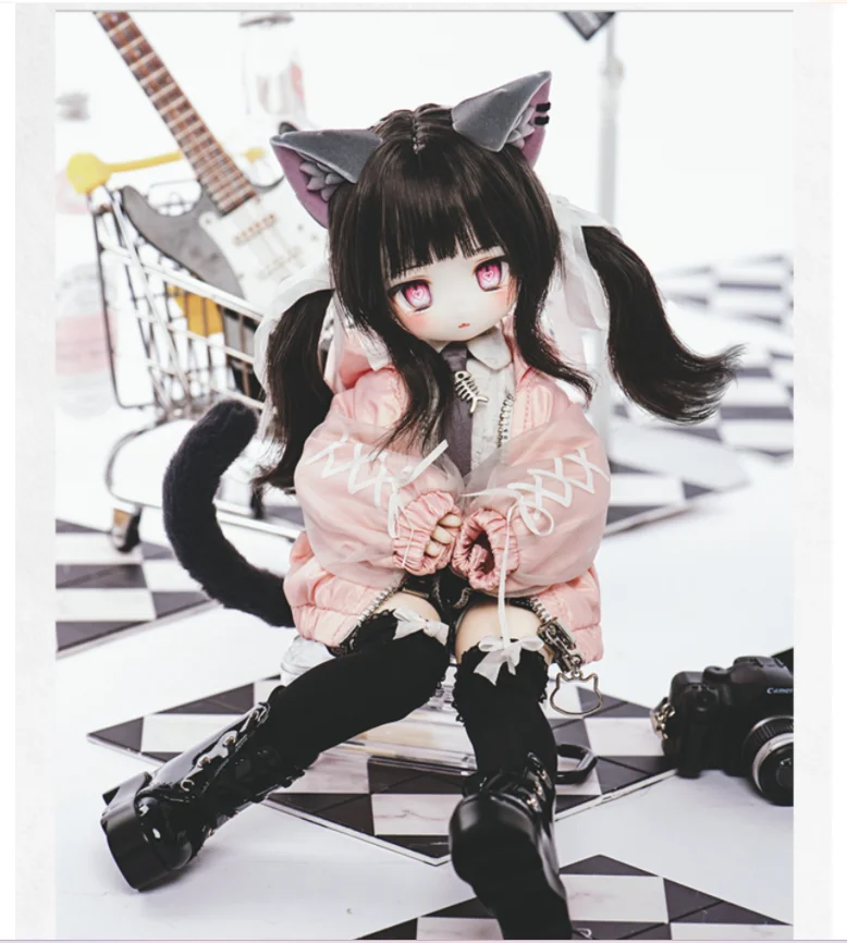 Tinyfox Black Cat White Cat MJD Doll Mobile Joint Doll BJD6