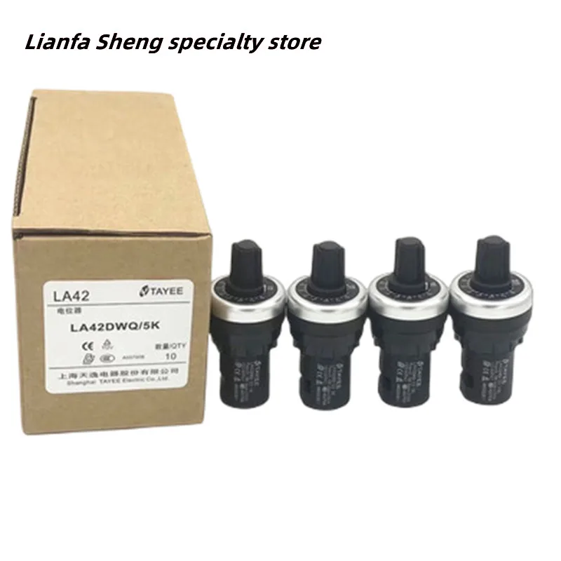 LA42DWQ-22 1K 2K 5K 10K 20k 50k 500k 22mm Diameter Rotary Potentiometer Converter Governor Inverter Resistance Switch