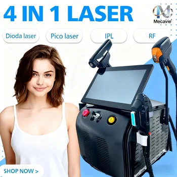 2025 NEW 4 IN 1 4000w Soprano Titanium Ice Platinum 4 Wave Diode Laser ND:YAG RF IPL OPT Machine Painless Hair Removal Machine 1