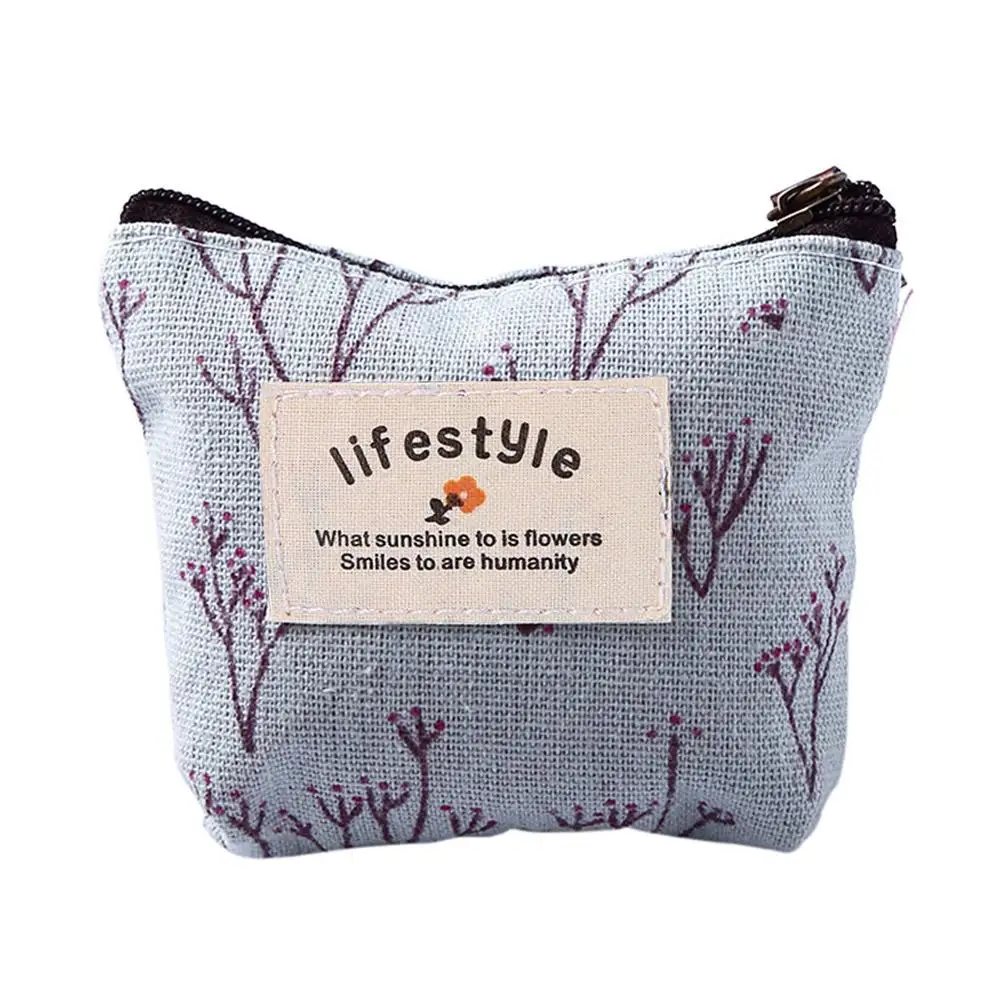 thumbnail image 3 of Bolsas de compras plegables Monedero de lona Monedero de tarjetas Monedero rural Zero Flower Mini bolso con cordón Monedero estilo algodón G6C7, 3 of 6