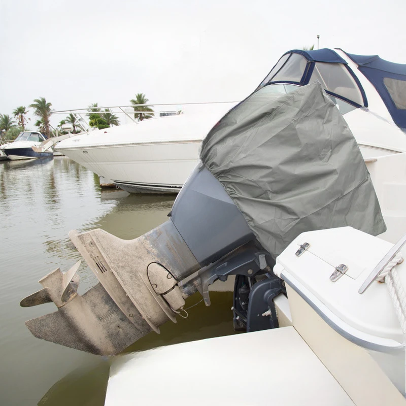 Waterproof Thick Sun Protective Cover Outboard Motor Boat Engine Propeller Boat Cover for 60-250HP